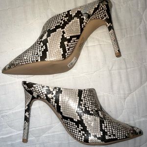 Express snake skin high heels